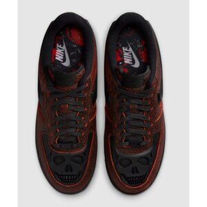 Nike Air Force 1 AF1 Halloween Skull Black Orange Men's Size 9 New
